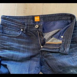 Hugo Boss Slim Straight Zip-Fly Indigo Blue Jeans